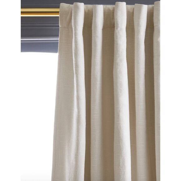 Quince Cotton Slub Room Darkening Curtain Panel 48X108 Natural Set NWOT #C1 - Picture 4 of 4